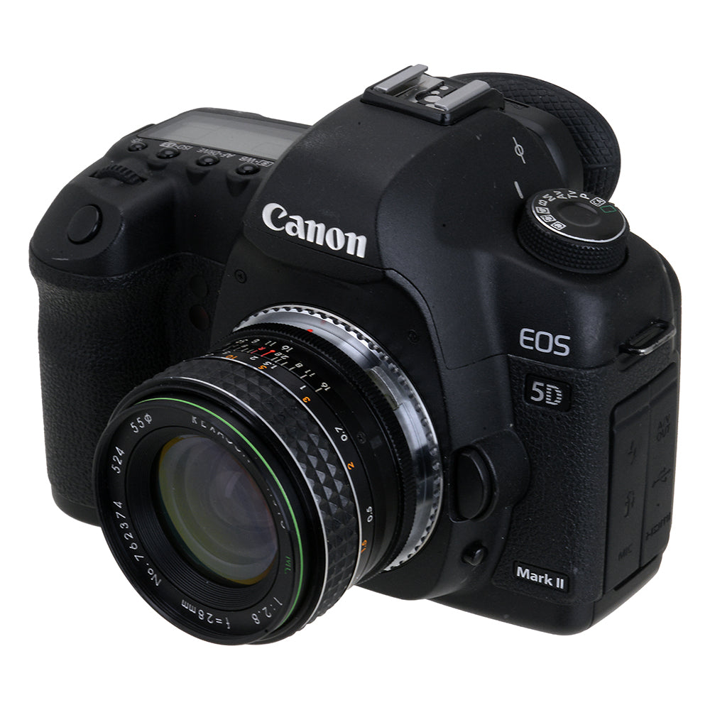 Fotodiox OM to EF Lens Mount Adapter - Compatible with Olympus Zuiko OM 35mm SLR Lens to Canon EOS EF/EF-S DSLR Camera - v10 Focus Confirmation Chip - Perfect for Vintage Lens Photography & Digital Camera Conversion