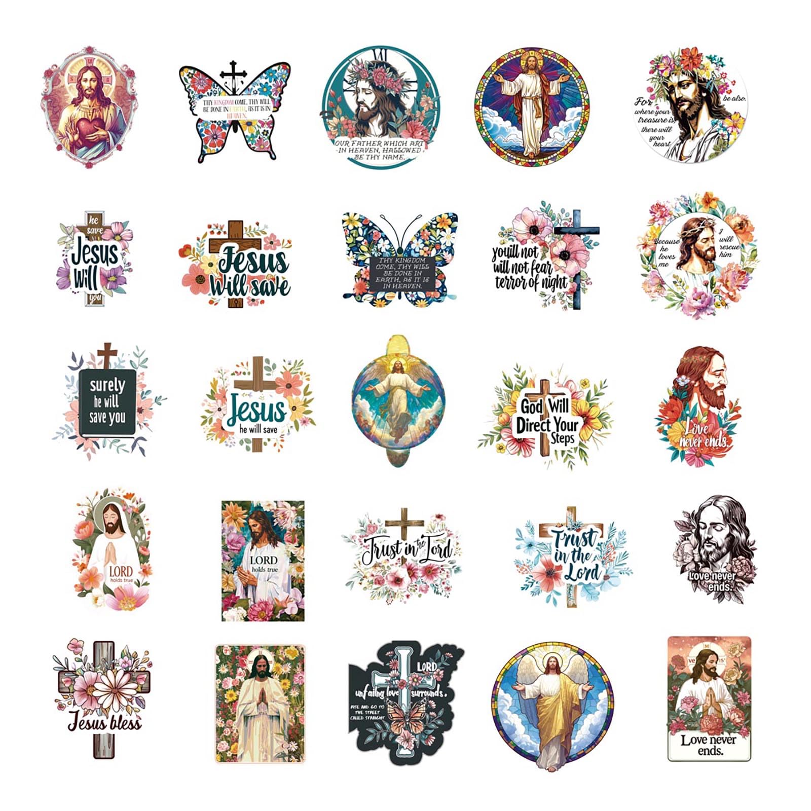 50 Pcs Inspirational Christian Stickers - Bible Verse, Boho Faith Designs for Journaling, Water Bottles & Religious Gifts | Perfect for Scrapbooking, Bible Study & Spiritual Encouragement