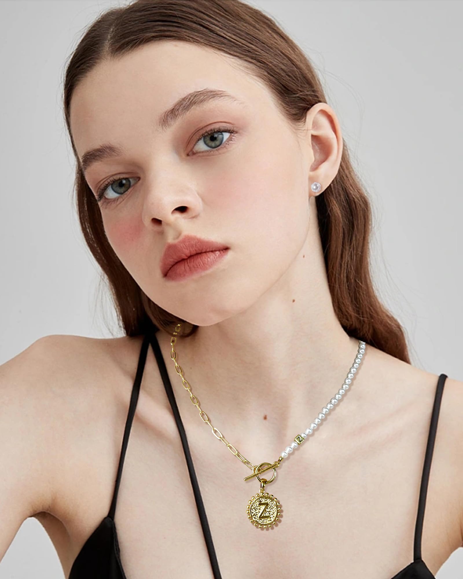 Dainty Pearl & Chain Necklace with Pendant - Sterling Silver & Gold Jewelry for Women - Perfect for Gifts & Everyday Wear