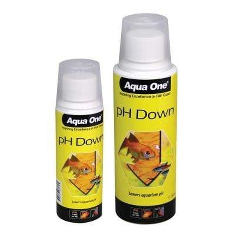 Aqua One Liquid pH Down 250ml - pH Reducer for Hydroponics & Aquariums | Safe Water Treatment for Plants & Fish Tanks