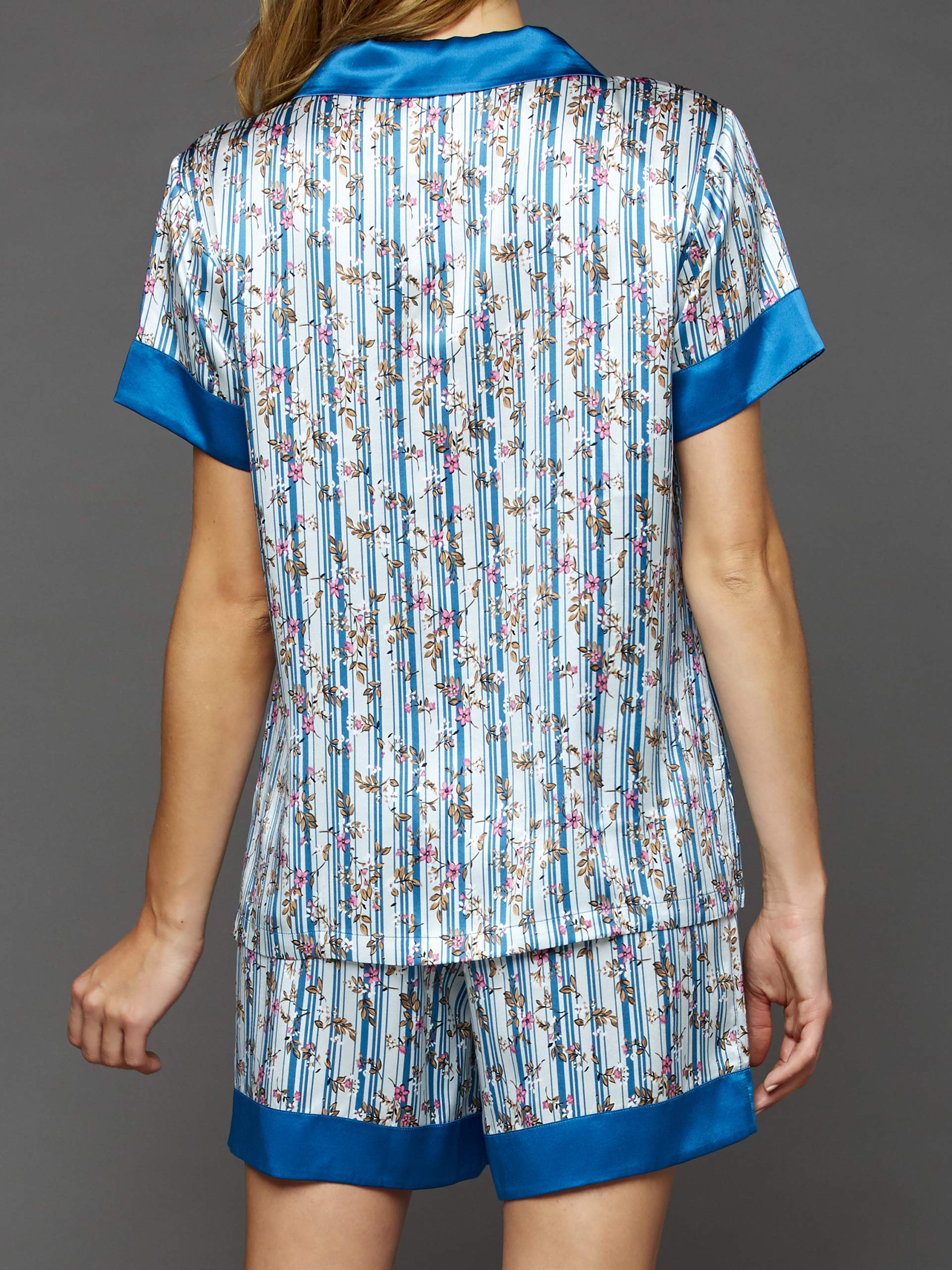 Women's 100% Silk Short Sleeve Pajama Set - My Newest Crush Luxury Sleepwear for Comfortable Nights & Relaxing Lounging at Home