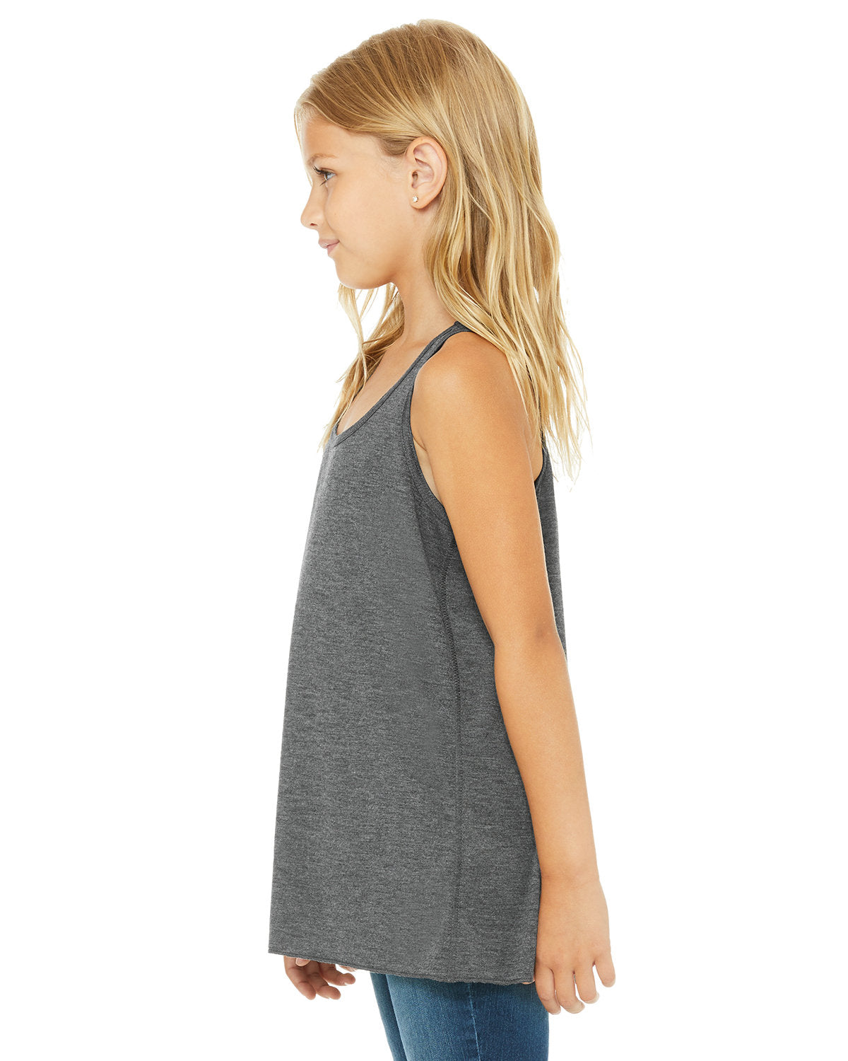 Bella + Canvas B8800Y Youth Flowy Racerback Tank - Soft Breathable Workout Top for Girls | Perfect for Yoga, Running & Summer Activities