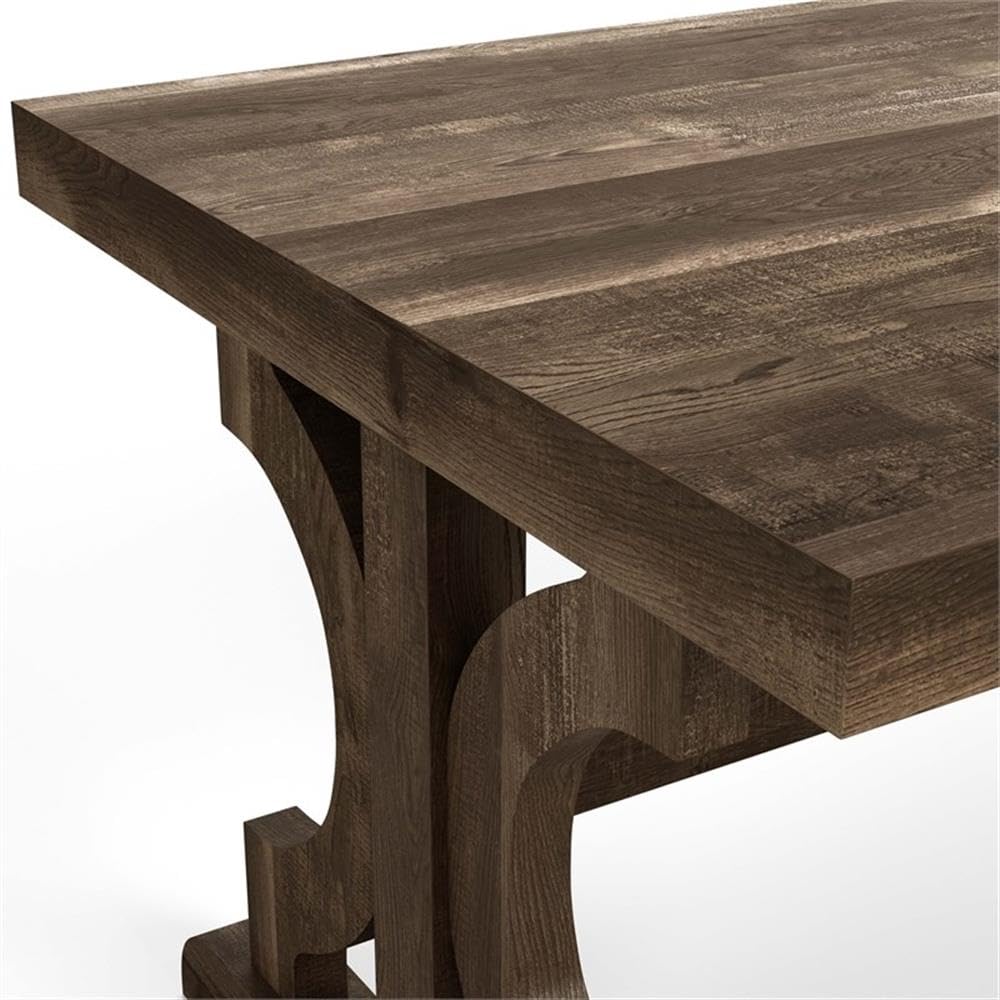 Reclaimed Oak Farmhouse Coffee Table - Solid Birch Wood Rustic Living Room Furniture for Home Decor & Cozy Gatherings