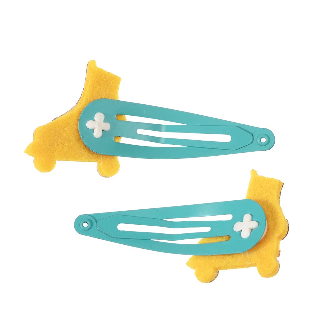 Glitter Roller Skate Hair Clips for Kids - Set of 2 Non-Slip Barrettes for Girls, Perfect for Skating Parties, Dance Classes & Everyday Wear