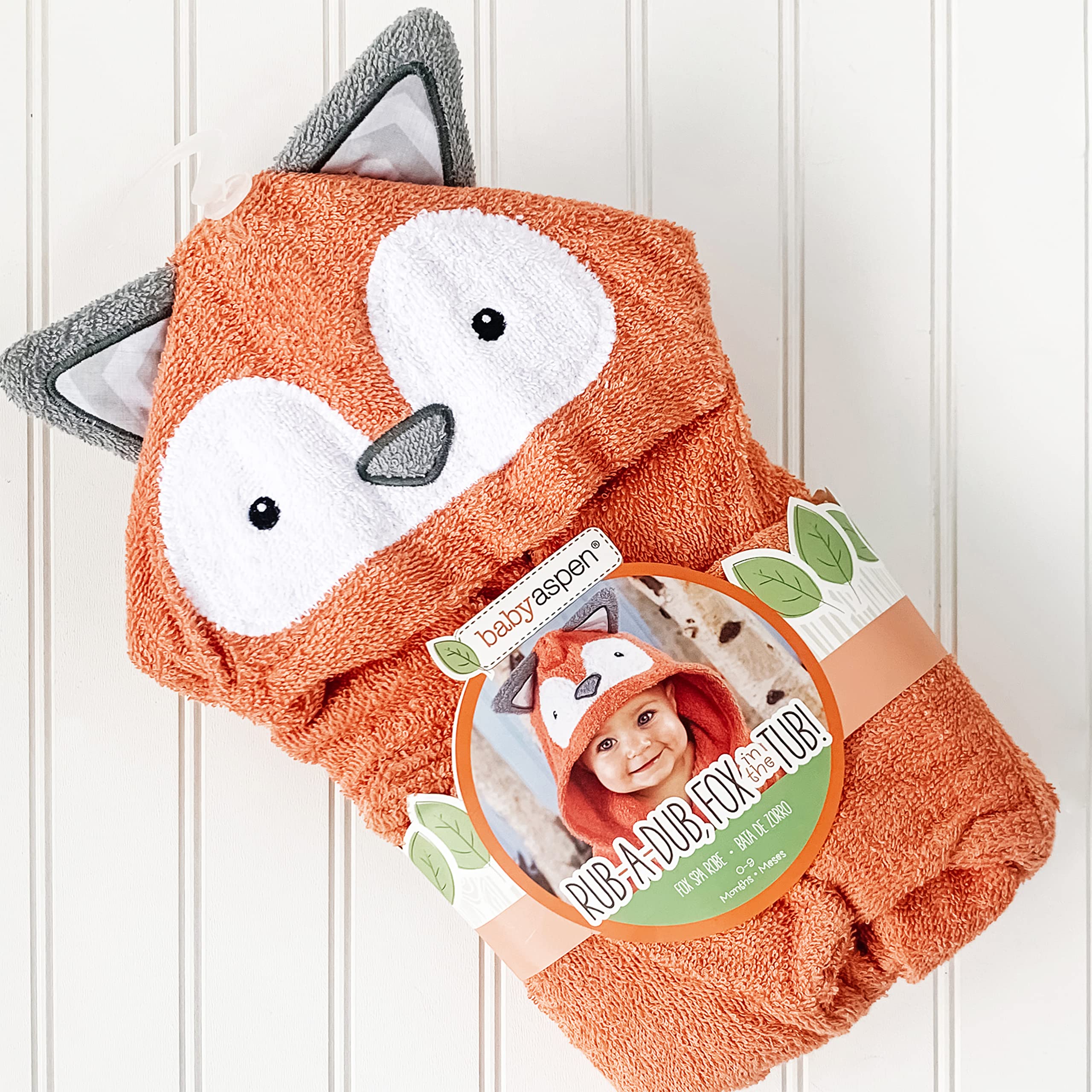 Fox Hooded Baby Bath Towel - Soft Toddler Robe for 0-9 Months | Baby Shower Gift & Bath Time Essential
