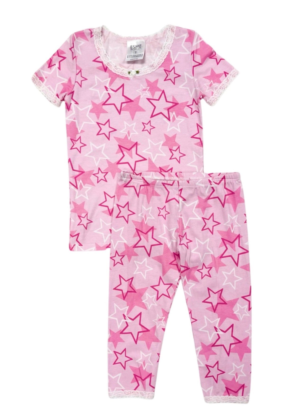 PINKY STAR Women's Short Sleeve Top & High Waist Crop Legging Set - Trendy Workout Outfit for Yoga, Gym, and Running