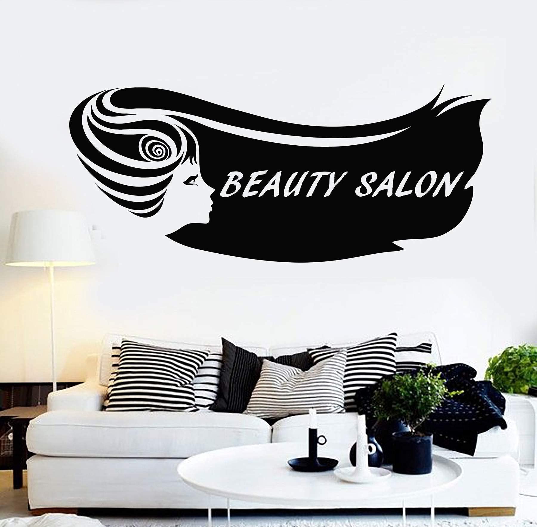 VVWV Beauty Salon Wall Stickers - Motivational Quotes Decals for Hair Salons, Barbershops, Spa & Nail Studios - 60x45cm Self-Adhesive Decor (Perfect for Reception, Waiting Area & Treatment Rooms)