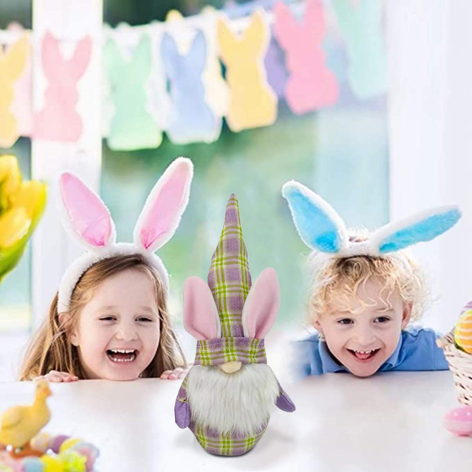Easter Bunny Gnomes Plush Dolls - Spring Home Decor, Easter Gifts & Room Decorations | Perfect for Easter Basket Stuffers, Spring Party Favors & Seasonal Home Decoration