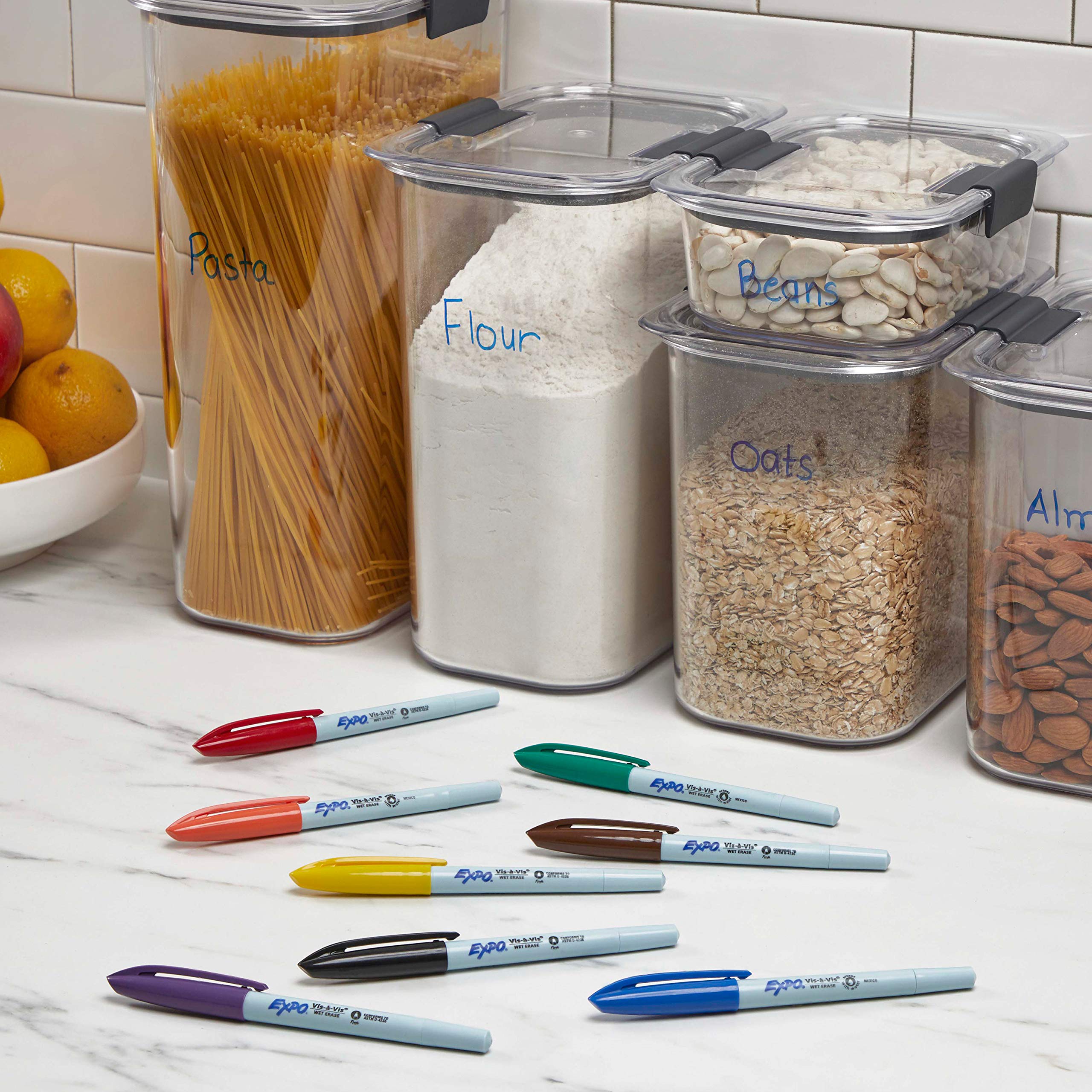 EXPO Vis-a-Vis Fine Point Wet Erase Markers - 36 Pack with Vibrant Black Ink for Whiteboards, Glass & Laminated Surfaces - Ideal for Teachers, Students, Office Meetings & Home Organization