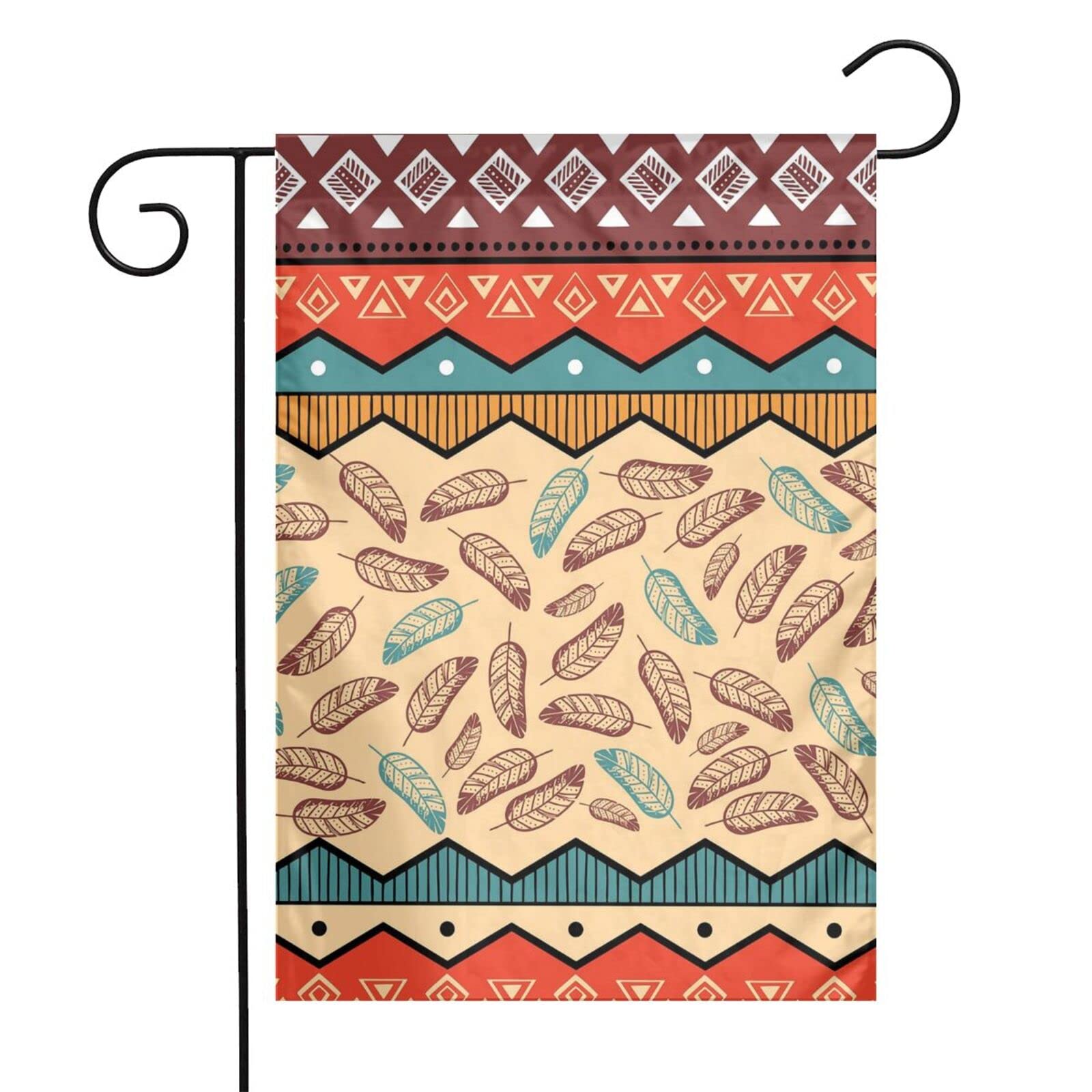 St. Patrick's Day Garden Flag 12x18 Inches - Native American African Indian Ethnic Tribal Design, Double Sided Vertical Outdoor Decor for Farmhouse, Yard, Porch | Perfect for Spring Celebrations & Holiday Home Decor