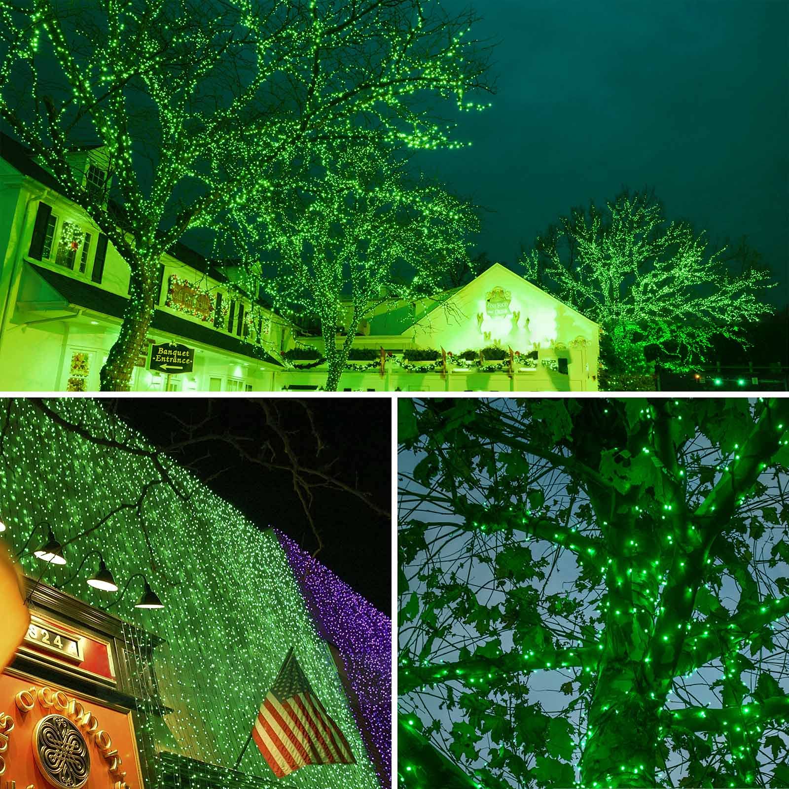 Albelt 2-Pack 85FT Solar String Lights Outdoor - 480 LED Ultra Bright Solar Christmas Lights with Waterproof Green Wire & 8 Lighting Modes - Perfect for Garden, Patio, Xmas Tree, Wedding and Holiday Decorations (Green)