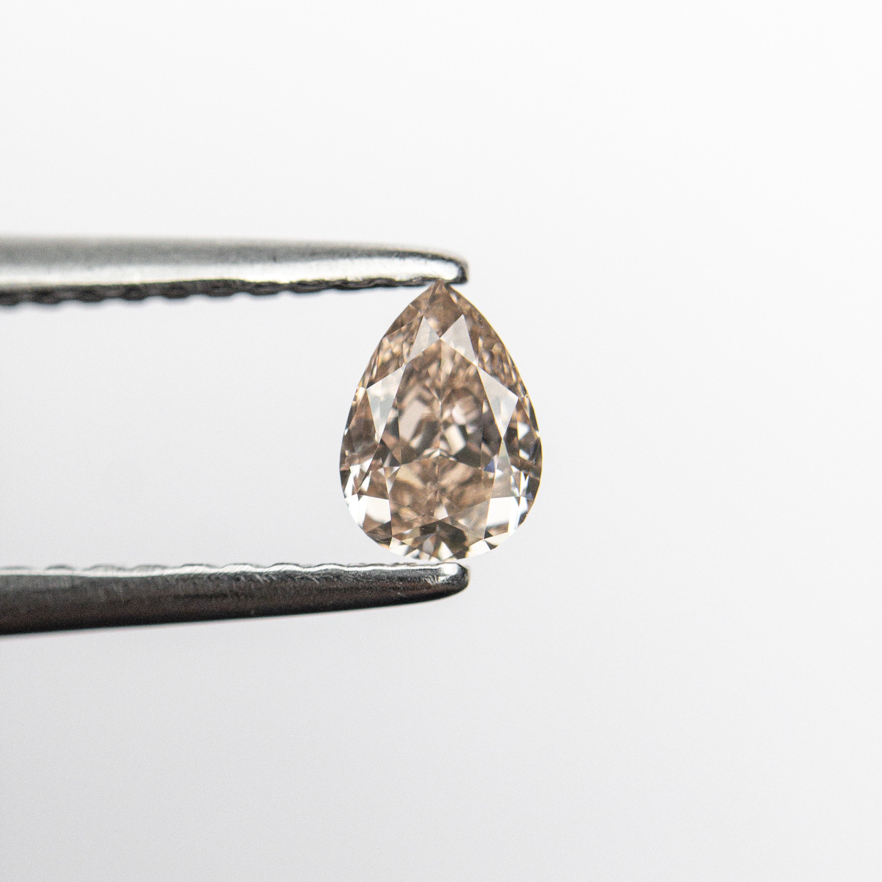 0.35ct GIA Certified VS2 Fancy Brown Pink Pear Diamond - 5.24x3.75x2.45mm Brilliant Cut | Perfect for Engagement Rings & Fine Jewelry
