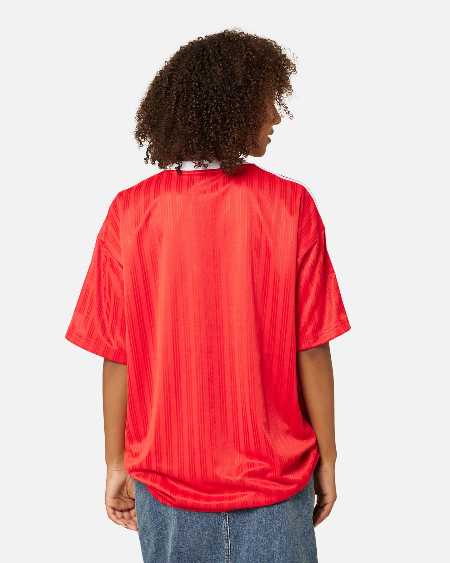 Adidas Adicolor T-Shirt for Men - Better Scarlet & White Cotton Casual Tee for Sports, Gym, and Everyday Wear