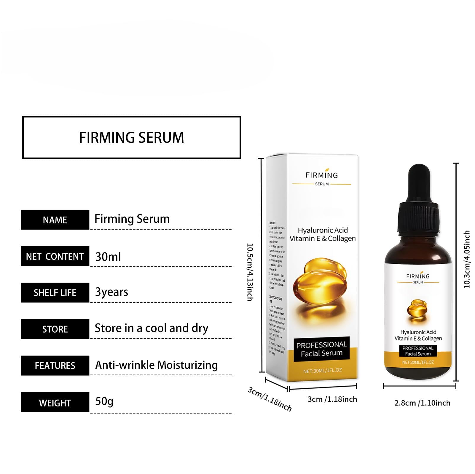 2 Pcs Hyaluronic Acid Serum for Face - Vitamin E & Collagen Firming Serum with Deep Nourishment | Anti-Aging, Reduces Fine Lines & Wrinkles | Daily Moisturizing Face Serum for Dry Skin, Day & Night Use
