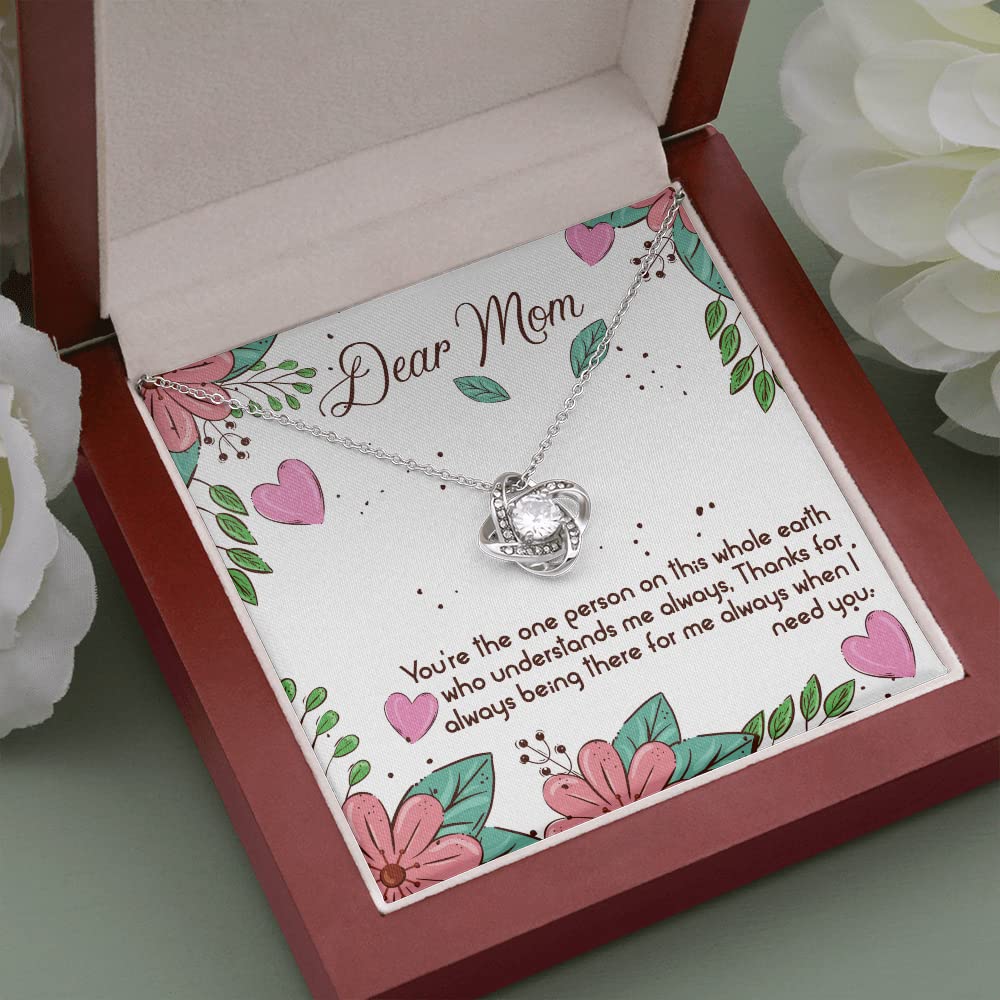 Beautiful Heart Pendant Necklace for Mom - Thoughtful Birthday, Mother's Day Gift from Son or Daughter - Perfect for Special Occasions & Everyday Wear