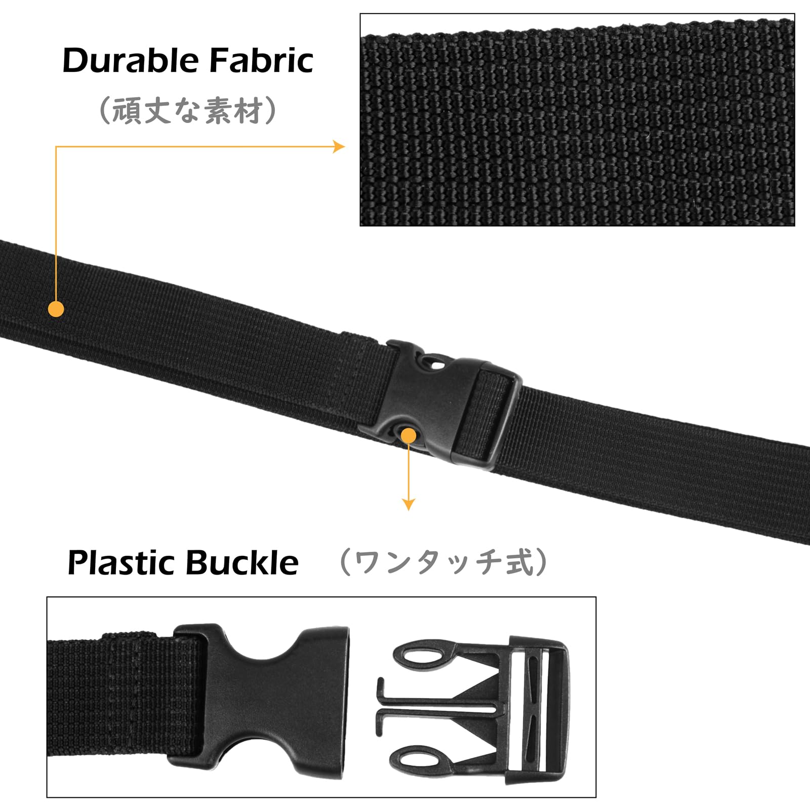 TRIWONDER Tie Down Straps 4-Pack - Heavy Duty Lashing Straps for Luggage, Bikes & Cargo (Black, 4.92ft) - Secure Travel & Transport Accessories