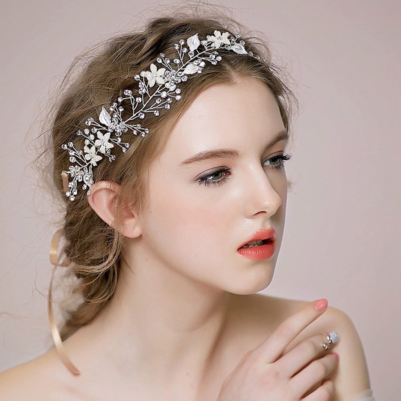 Silver Rhinestone Flower Girl Headpiece – Elegant Bridal Hair Accessories for Women & Girls | Perfect for Weddings, Birthdays, Parties & Evening Events
