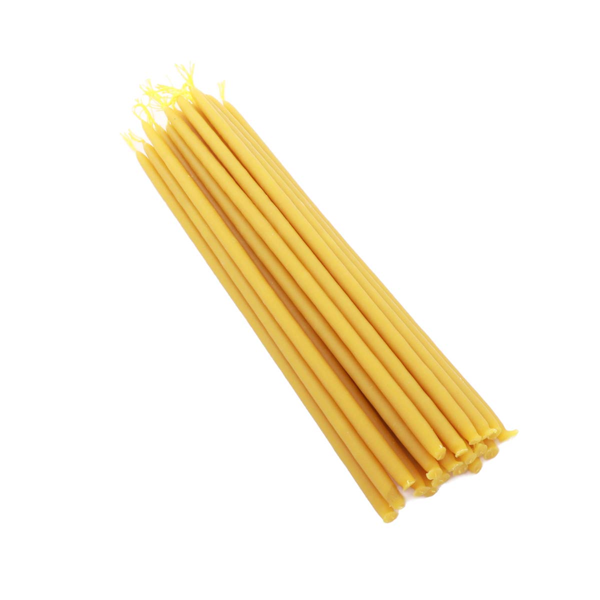 200 Pcs 100% Pure Beeswax Candles - 22cm Handmade in Greece - 1330g - Perfect for Weddings, Home Decor & Aromatherapy