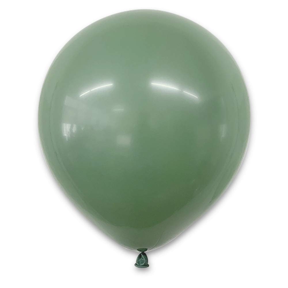 CYMYLAR 10Pcs Eucalyptus Balloons - 18-inch Sage Green Latex Balloons for Birthday, Baby Shower, Wedding, Bridal Shower & Anniversary Party Decorations - Perfect for Indoor & Outdoor Celebrations