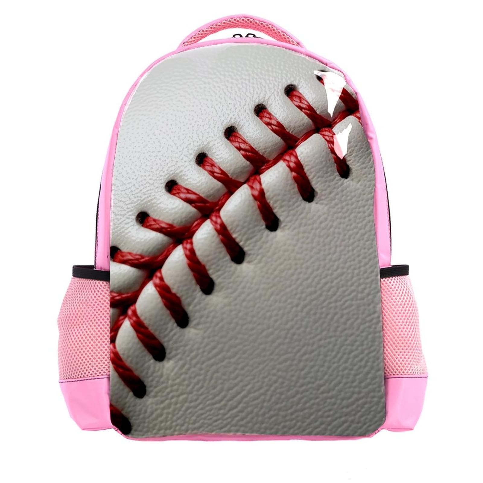 Stylish Travel Backpack for Women & Men - Durable Baseball Line Texture Design - Perfect for Hiking, Commuting & College Campus Use