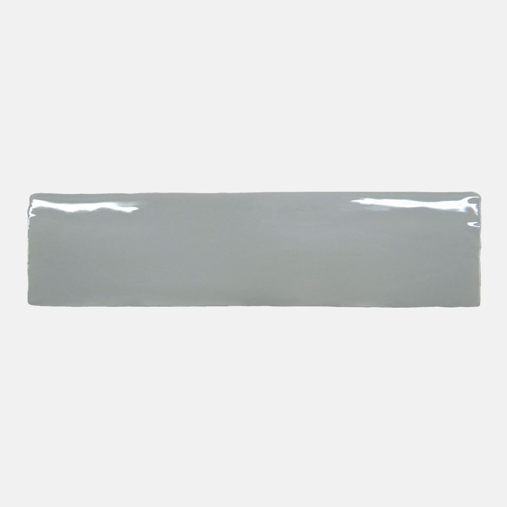 Premium Columbus Grey 75x300 Glossy Ceramic Subway Tile - Perfect for Kitchen Backsplash, Bathroom Walls & Modern Interior Design