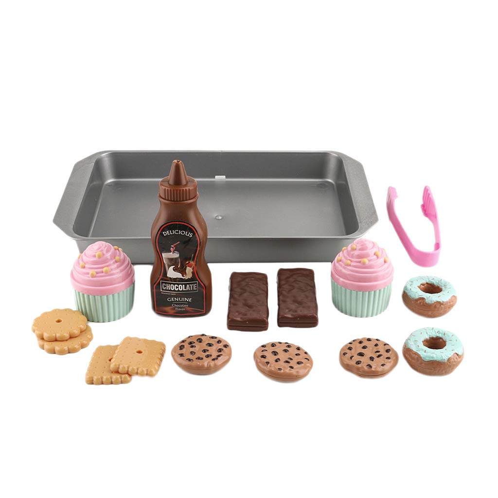 16-Piece Kids Dessert Food Playset - Pretend Play Kitchen Toys for Toddlers & Children | Perfect for Role-Playing, Birthday Gifts & Learning Fun
