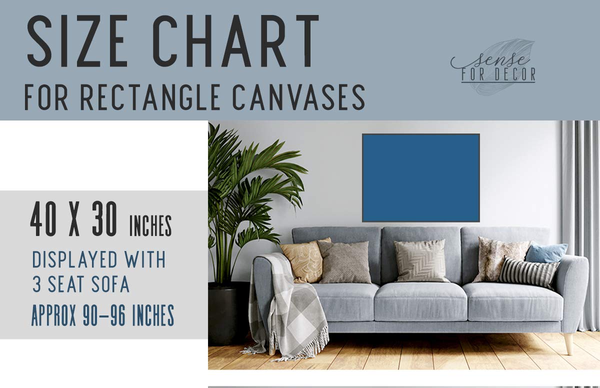 Wooden Framed Canvas Art - Just Breathe - Rustic Home Decor for Living Room & Housewarming Gifts