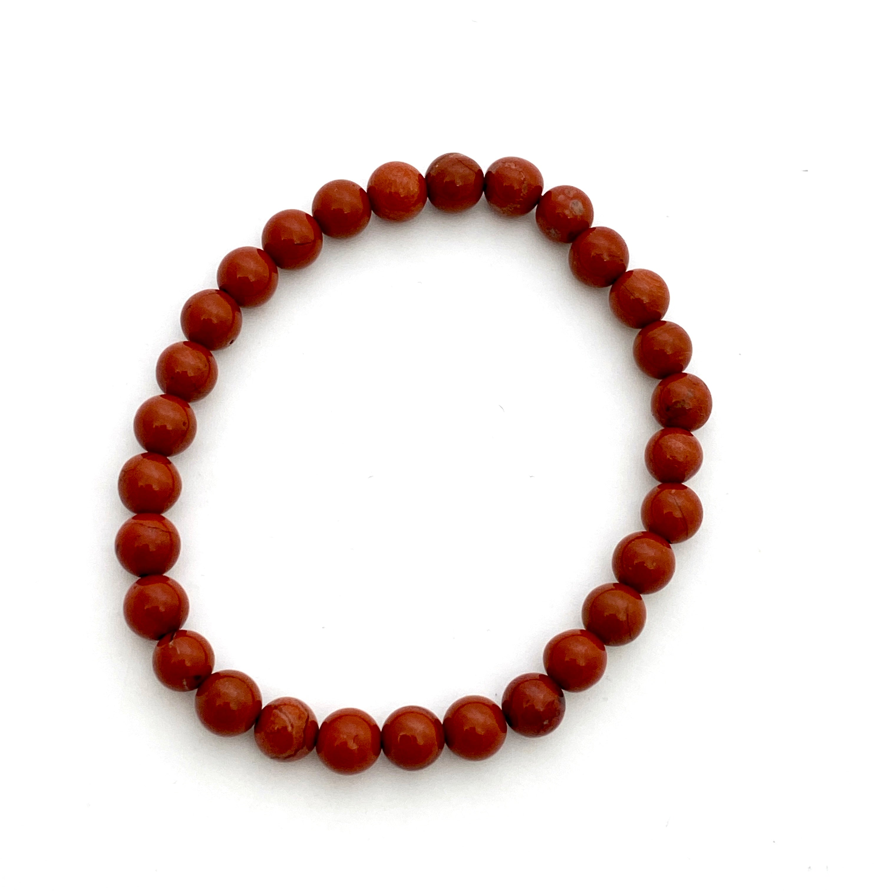 Natural Red Jasper Beaded Bracelet for Women - Healing Stone Jewelry for Stress Relief & Positive Energy - Perfect for Meditation, Yoga & Spiritual Gifts
