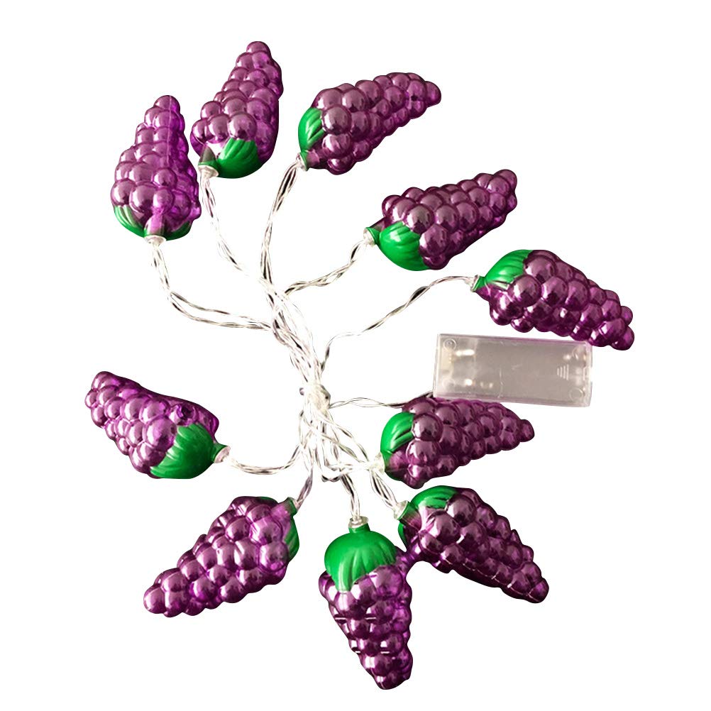 10 LED Warm White Grape String Lights - 1.5m Fairy Lights for Bedroom, Birthday Party, Christmas & Festival Decorations | Indoor/Outdoor Romantic Lighting