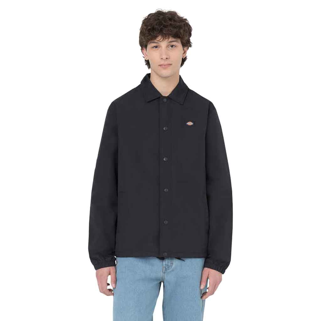 Dickies Oakport Coaches Jacket - Classic Black Windbreaker for Men & Women | Perfect for Outdoor Sports, Casual Wear & Work Uniforms