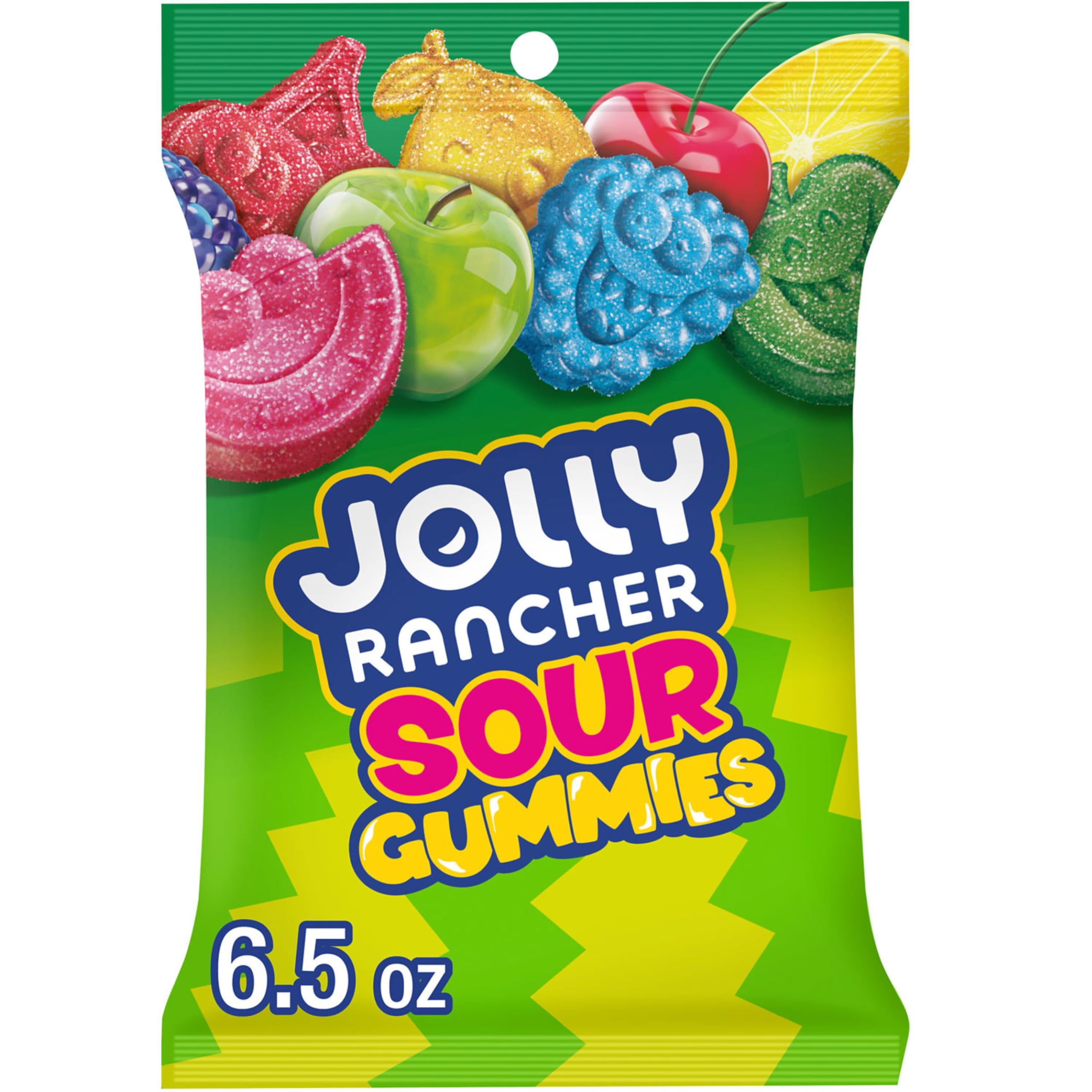 JOLLY RANCHER Sour Gummies Assorted Fruit Flavored Candy - 6.5 oz Bag | Sweet & Tangy Treat for Parties, Halloween, Movie Nights & Office Snacks
