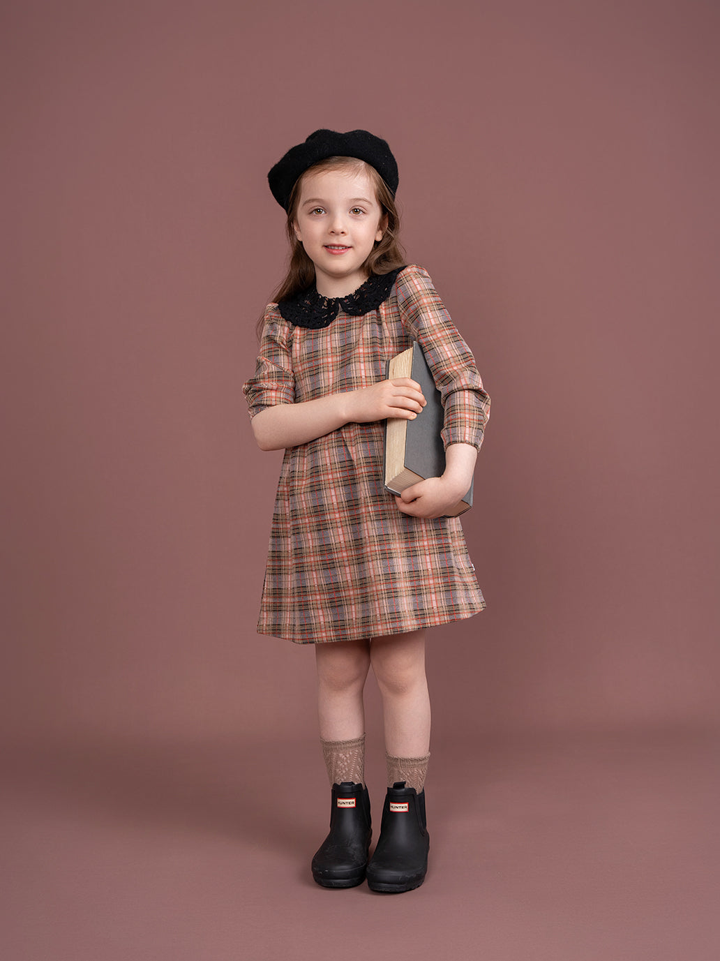 Stretch Plaid High Waist Dress for Women - Comfortable A-Line Flowy Midi Dress for Office, Party & Casual Wear