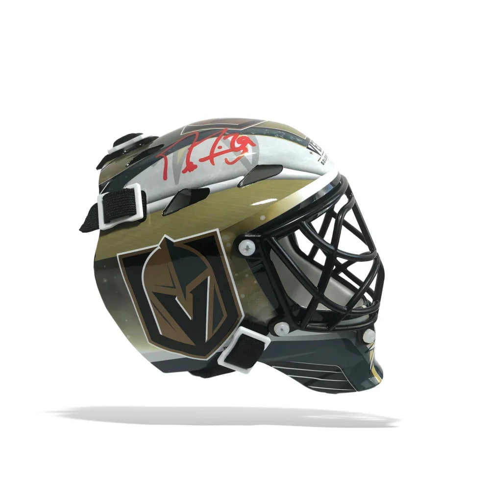 Marc Andre Fleury Signed Vegas Golden Knights Mini Helmet Mask with COA - Beckett Certified Autograph - VGK Collectible for Hockey Fans & Memorabilia Display