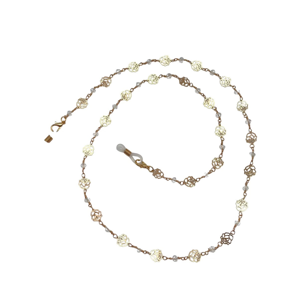 Golden Rose Sunglasses Chain - Stylish & Durable Eyewear Accessory for Women & Men | Perfect for Beach, Driving, Outdoor Activities & Fashion Accessories