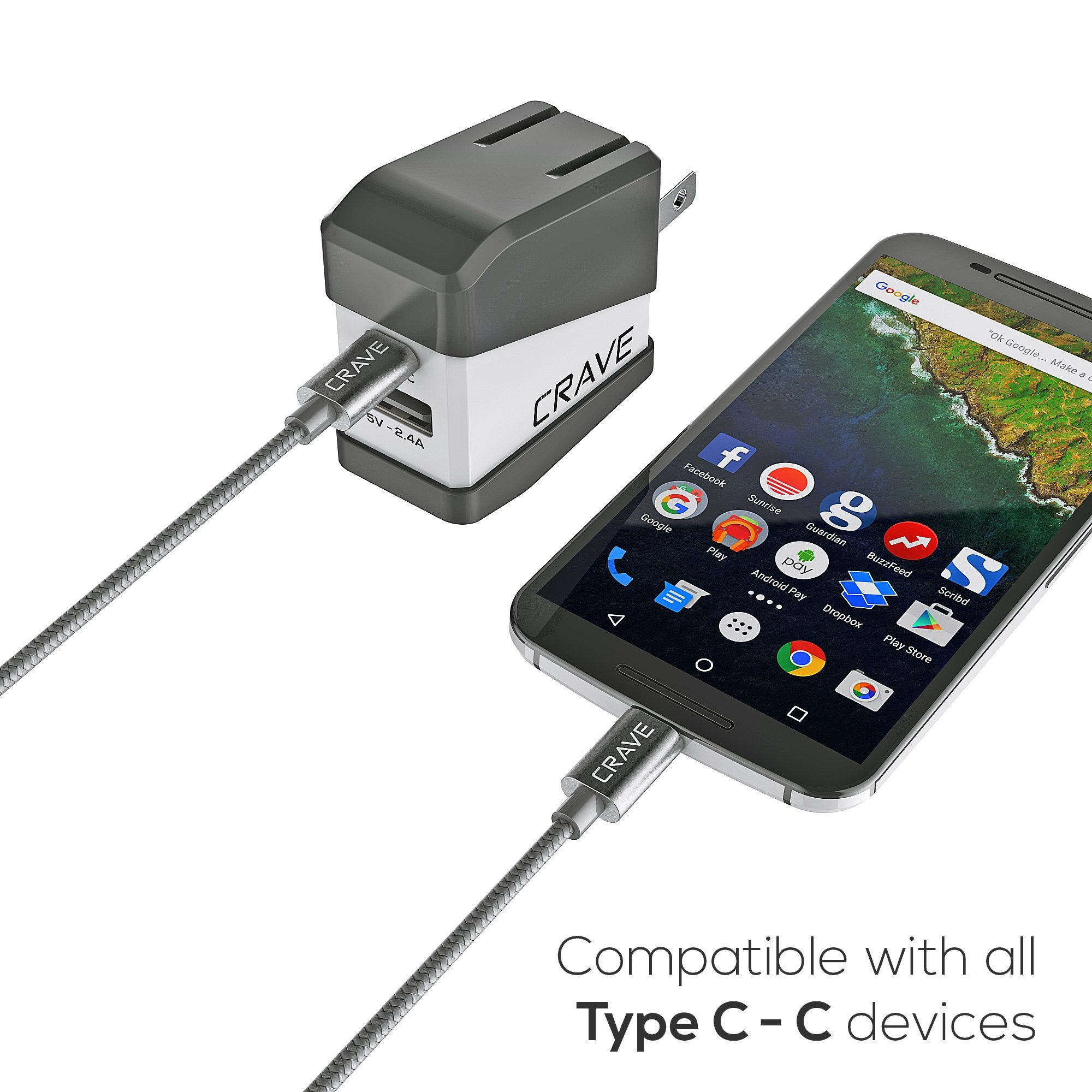 Premium Nylon Braided USB-C to USB-C Cable - Fast Charging & Data Sync for iPhone 15, MacBook, iPad Pro, Samsung Galaxy | Durable & Tangle-Free for Home, Office & Travel