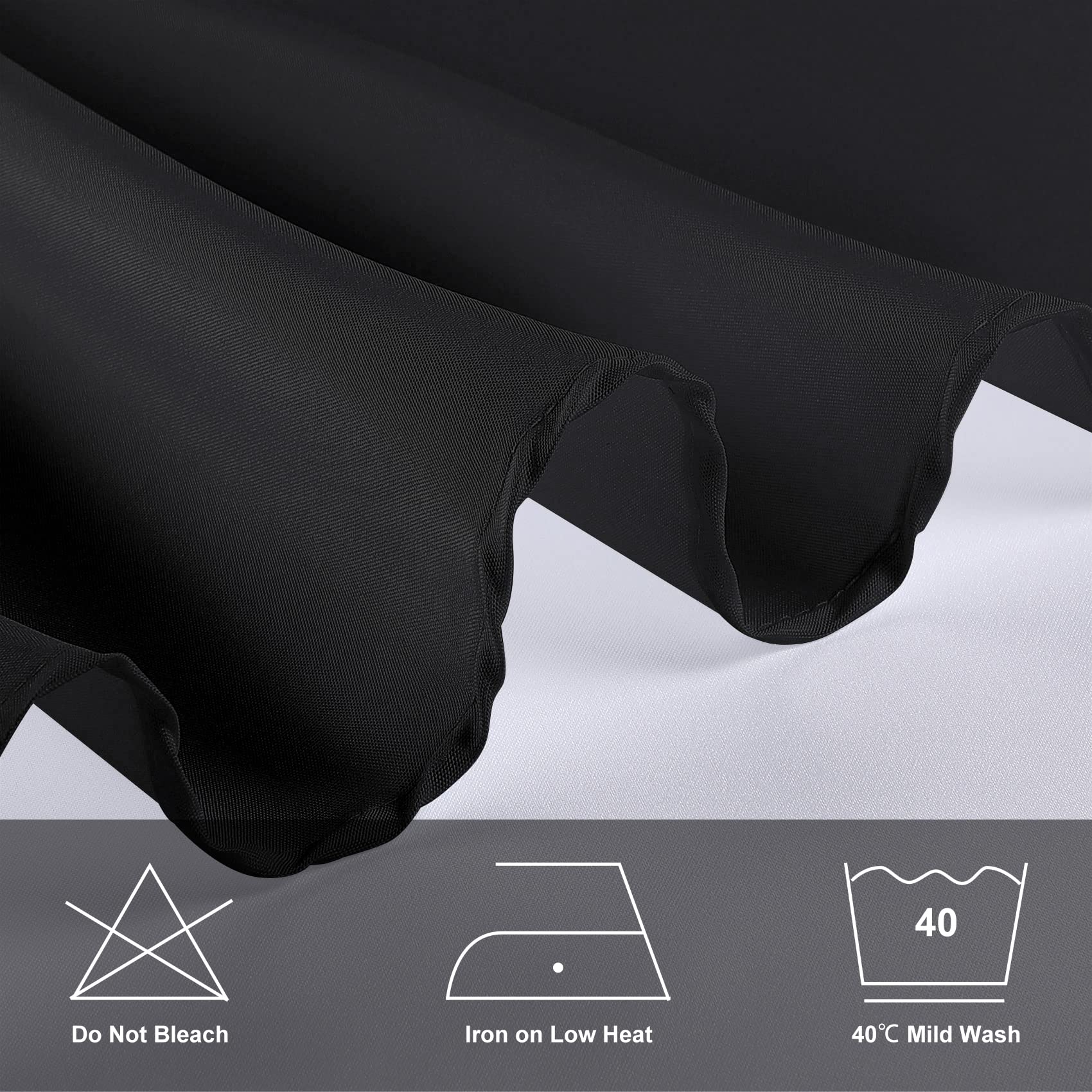 60x102 Inch Black Rectangle Tablecloth - Stain & Wrinkle Resistant Washable Polyester Table Cover for Dining Tables, Buffet Parties, Weddings - Perfect for Home Decor, Restaurant Events & Holiday Gatherings