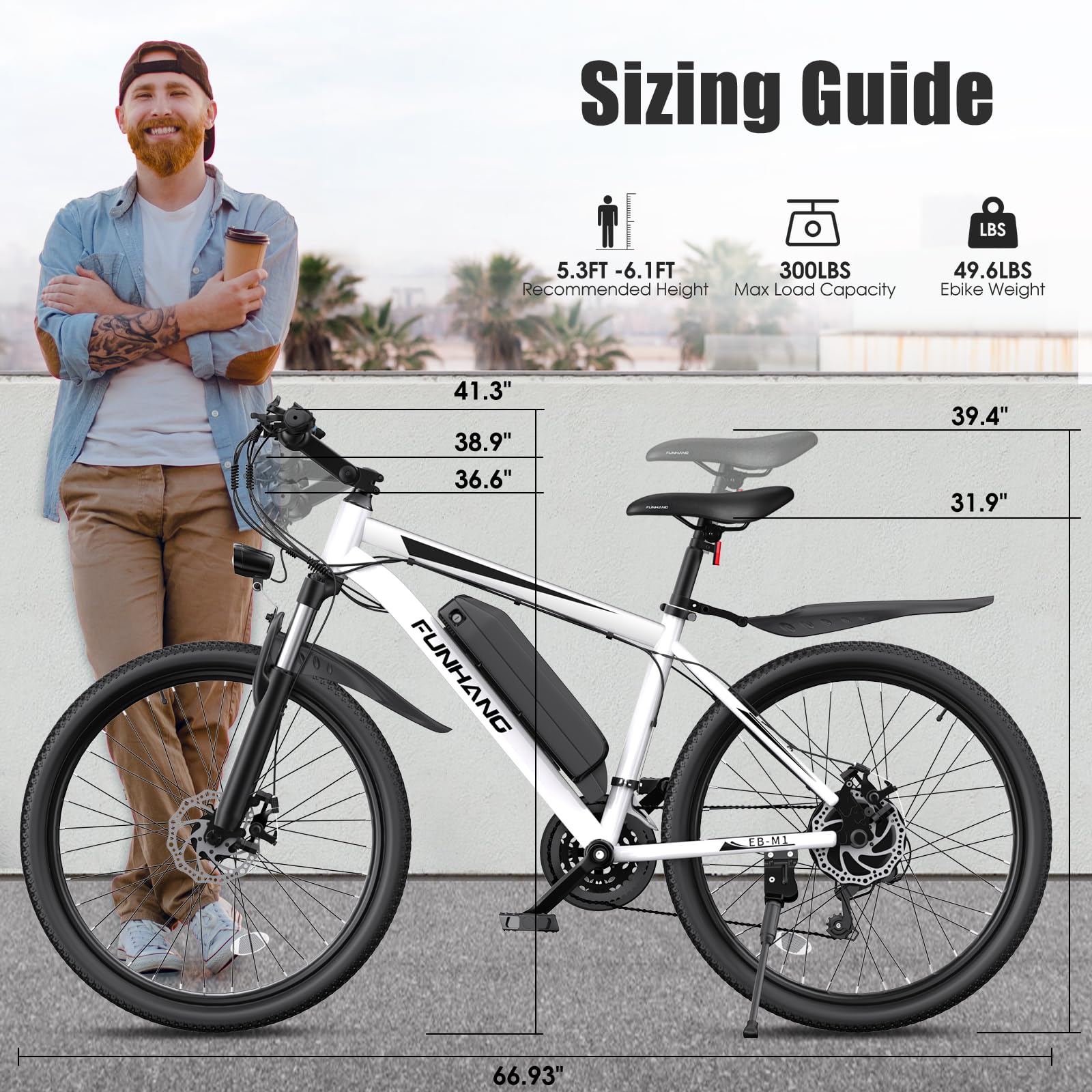 **1000W Electric Bike for Adults - Peak 26