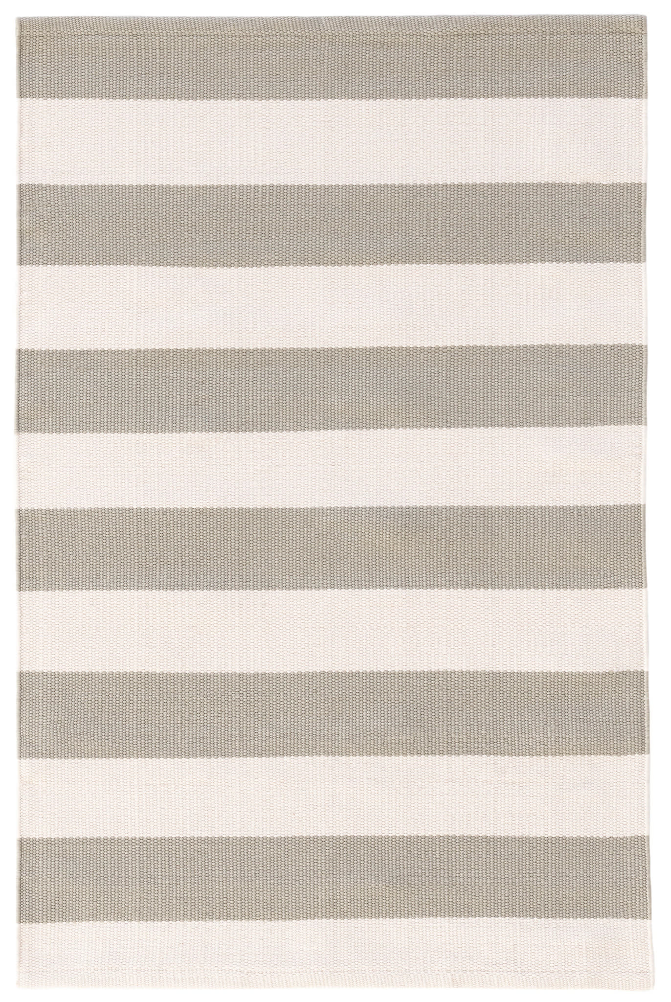 Handwoven Catamaran Stripe Indoor/Outdoor Rug - Platinum & Ivory - Perfect for Living Room, Patio, or Beach House Decor