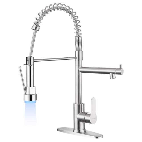 Brushed Nickel Faucet with LED