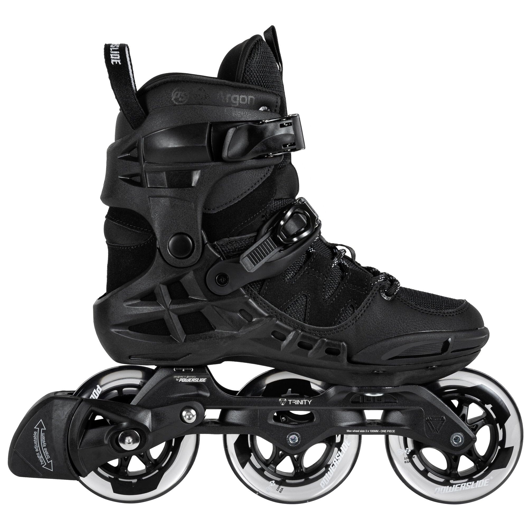 Men's PS Phuzion Argon 100 Black Hockey Skates - Size 11.0 (45) - Premium Ice Skates for Speed & Performance - Perfect for Competitive Play & Recreational Ice Hockey