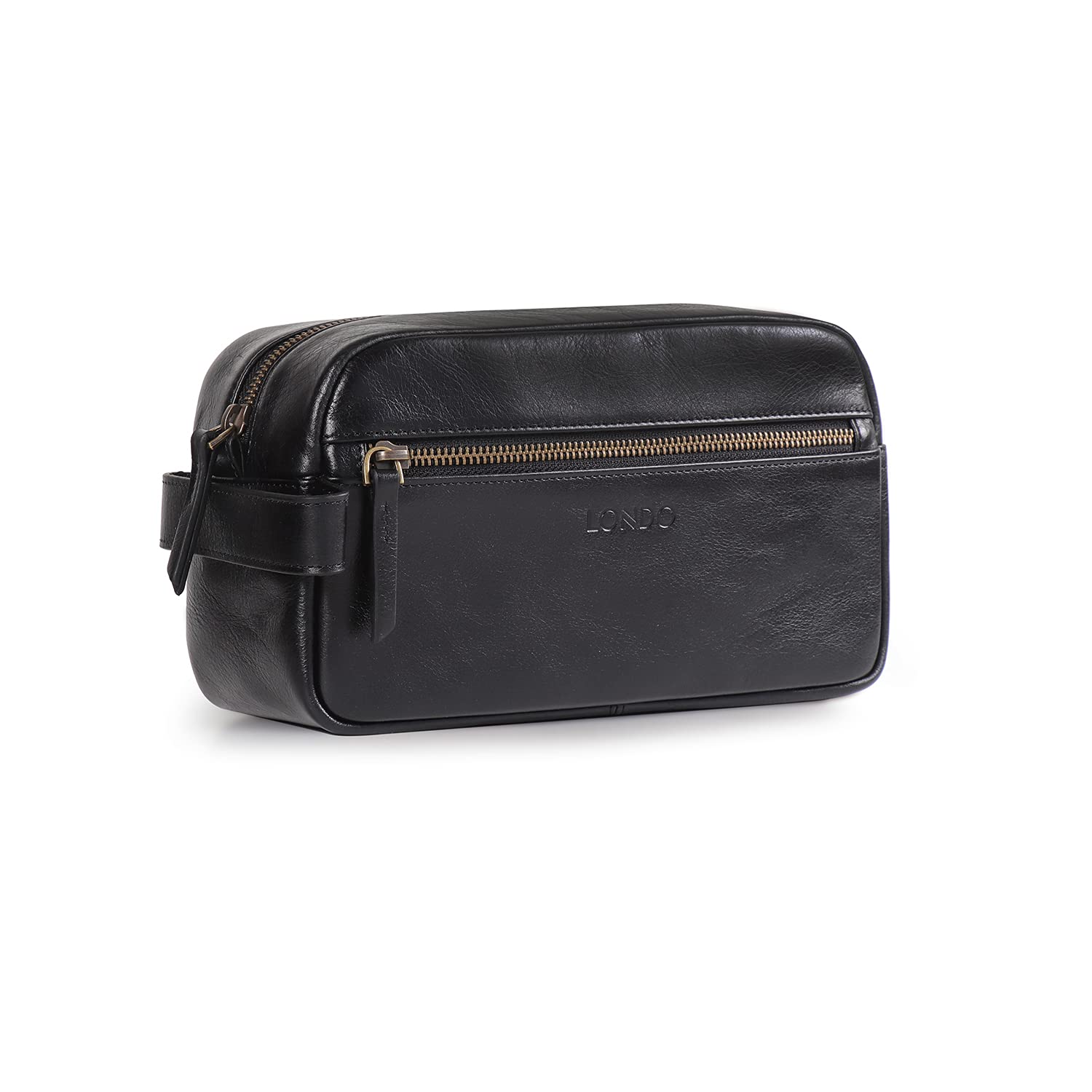 Premium Genuine Leather Travel Toiletry Bag for Men & Women - Waterproof Makeup & Shaving Organizer, Durable Dopp Kit with Multiple Pockets - Perfect for Business Trips, Vacations & Gym Essentials