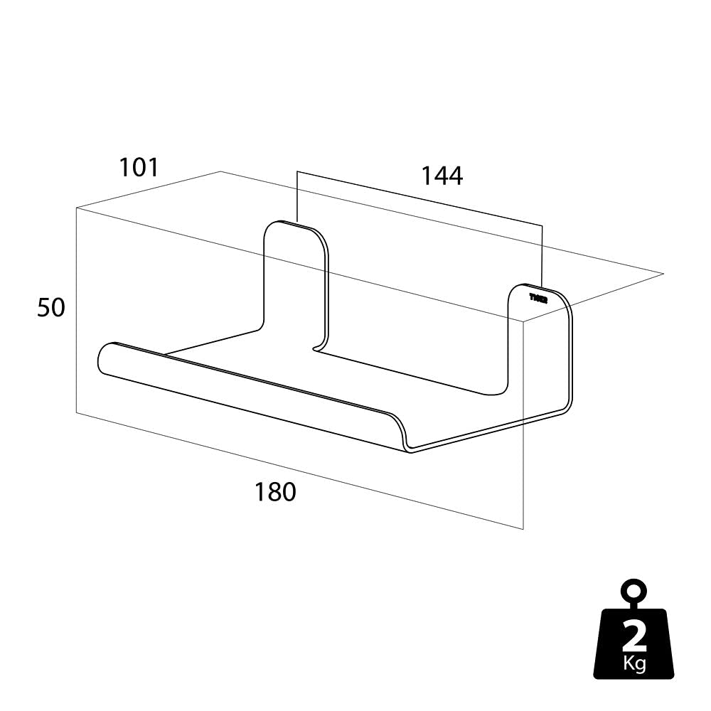 Stainless Steel Corner Shelf for Wall Mounting - 5 x 16.5 x 10.1 cm Polished Metal Shelf - Perfect for Bathroom, Kitchen & Small Space Organization