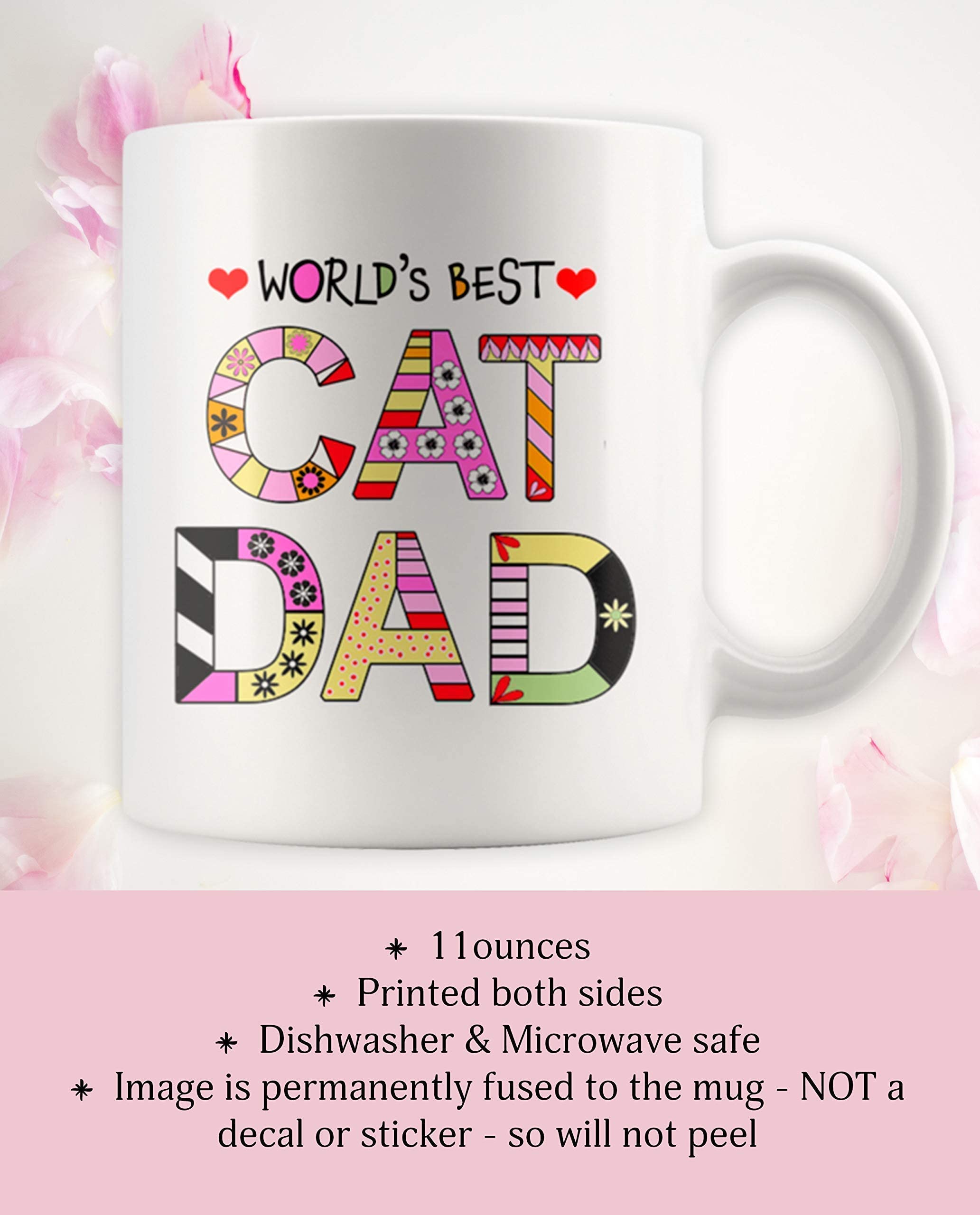 Funny Cat Mom & Dad Ceramic Coffee Mugs - Cute Kitty Themed Gift for Cat Lovers - Best Novelty Cup for Crazy Cat Ladies & Guys - Perfect for Morning Coffee, Office Use & Cat-Themed Gift Giving