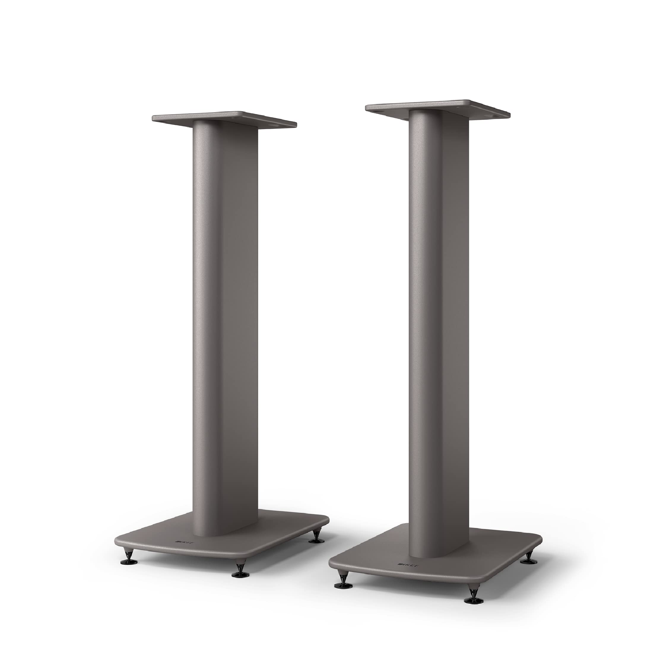 KEF S2 Speaker Stands Pair - Premium Titanium Grey Floor Stands for Bookshelf Speakers | Perfect for Home Theater, Studio & Hi-Fi Audio Setups