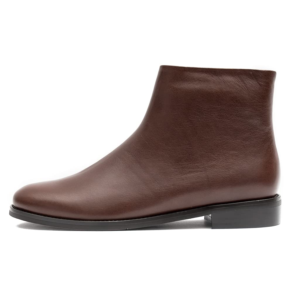 Stylish Women's Minimalist Leather Ankle Boots - Comfortable & Versatile for Work, Casual Outfits & Fall Fashion