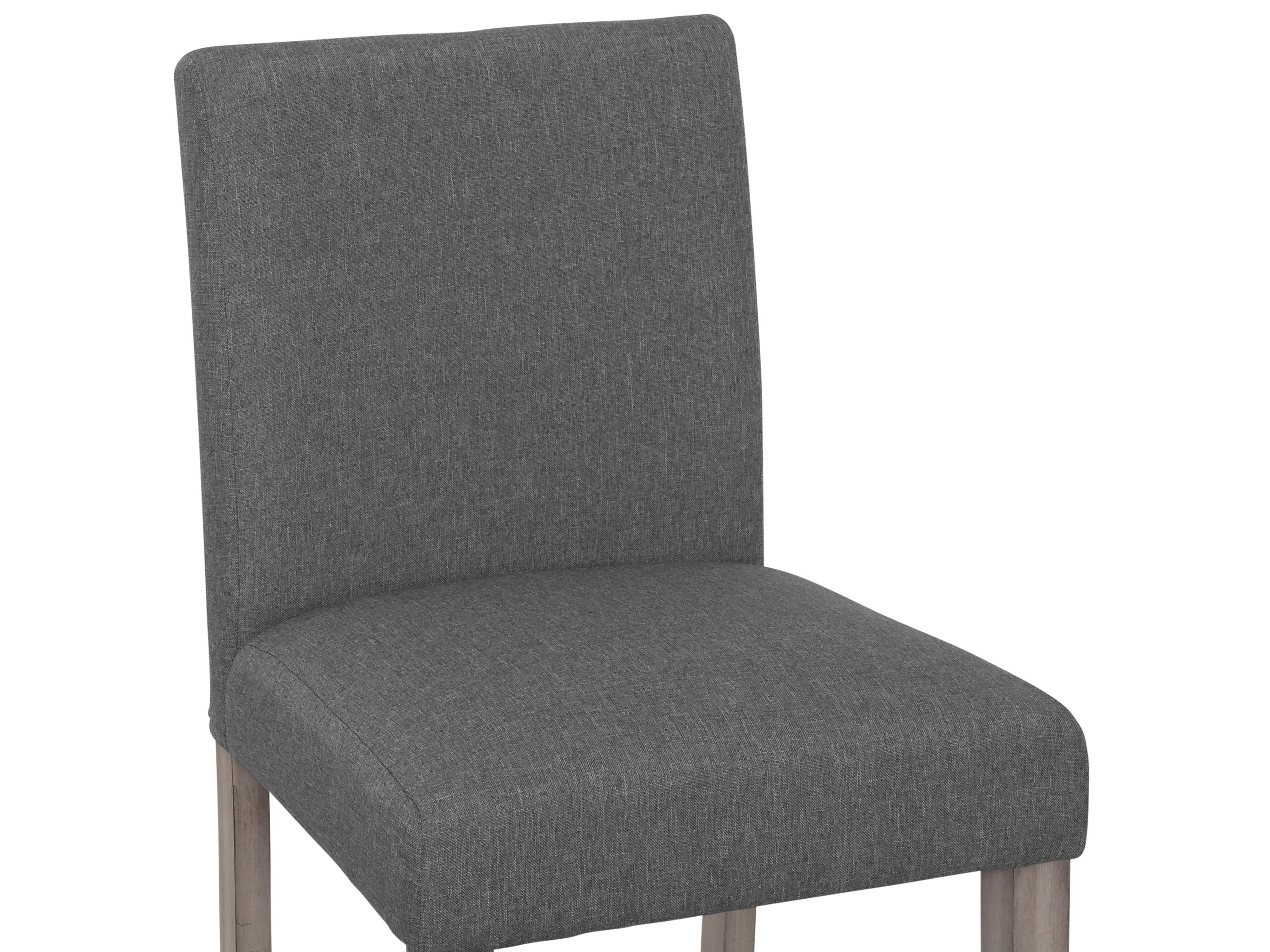 Grey Fabric Counter Height Stool - Adjustable Bar Stool with Padded Seat for Kitchen Island, Breakfast Nook & Home Decor - Comfortable Modern Dining Stool for Indoor Use