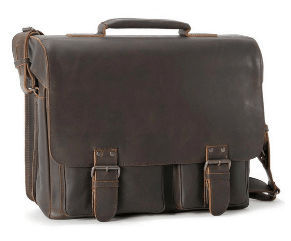Premium Hunter Finn Business Bag for Men & Women - Durable Leather Laptop Briefcase for Office, Work & Travel - Stylish Professional Messenger Bag for Business Professionals & Commuters
