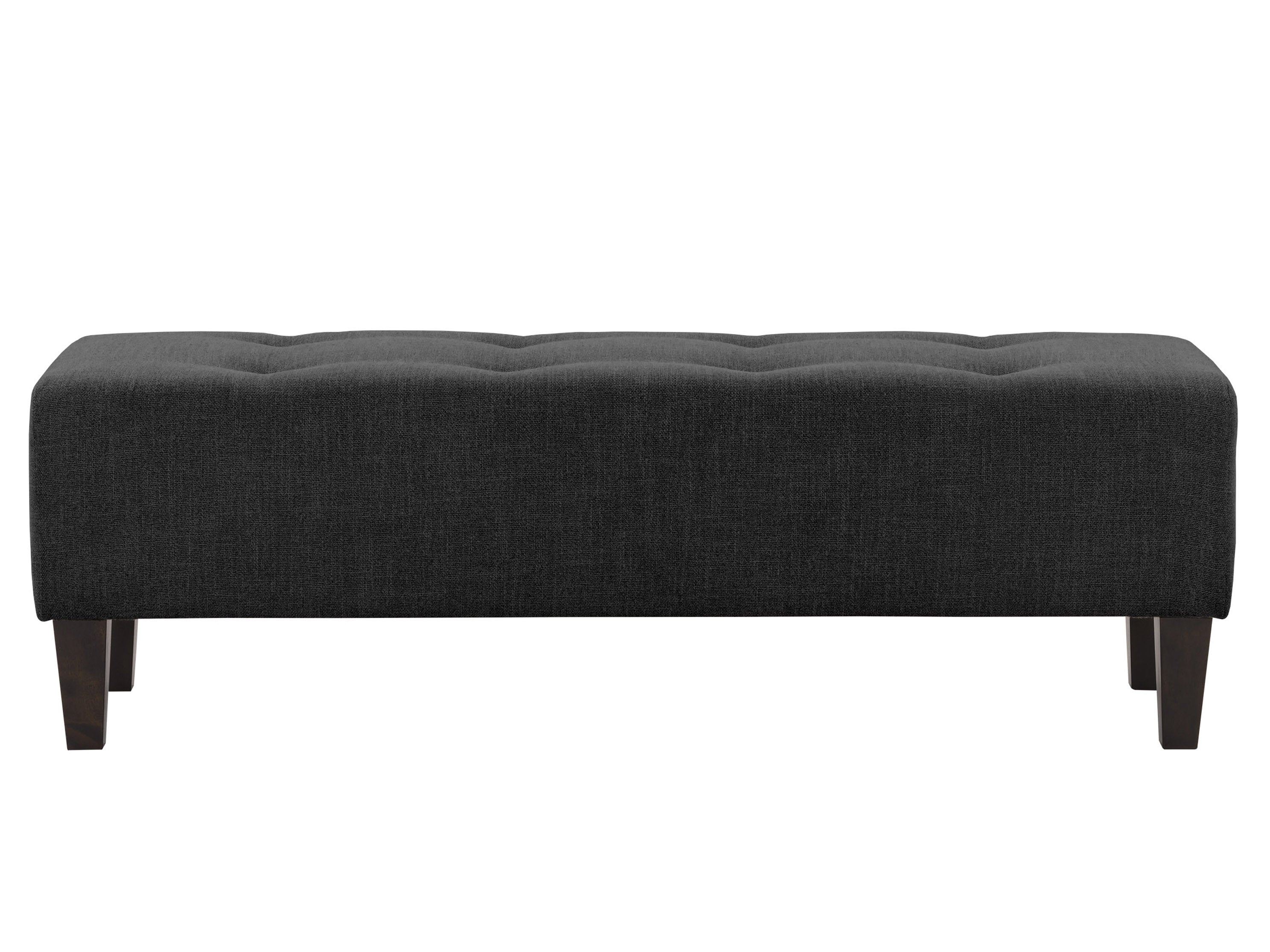 Stylish Accent Bench for Living Room - Modern Upholstered Storage Ottoman with Wooden Legs - Perfect for Entryway, Bedroom, or Home Decor
