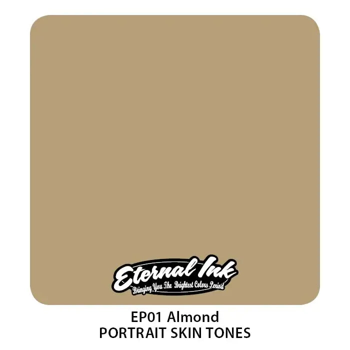Premium Almond Eternal Ink - 1 oz Bottle for Tattoo Artists & Permanent Makeup | Long-Lasting, Vibrant Pigment for Professional Use
