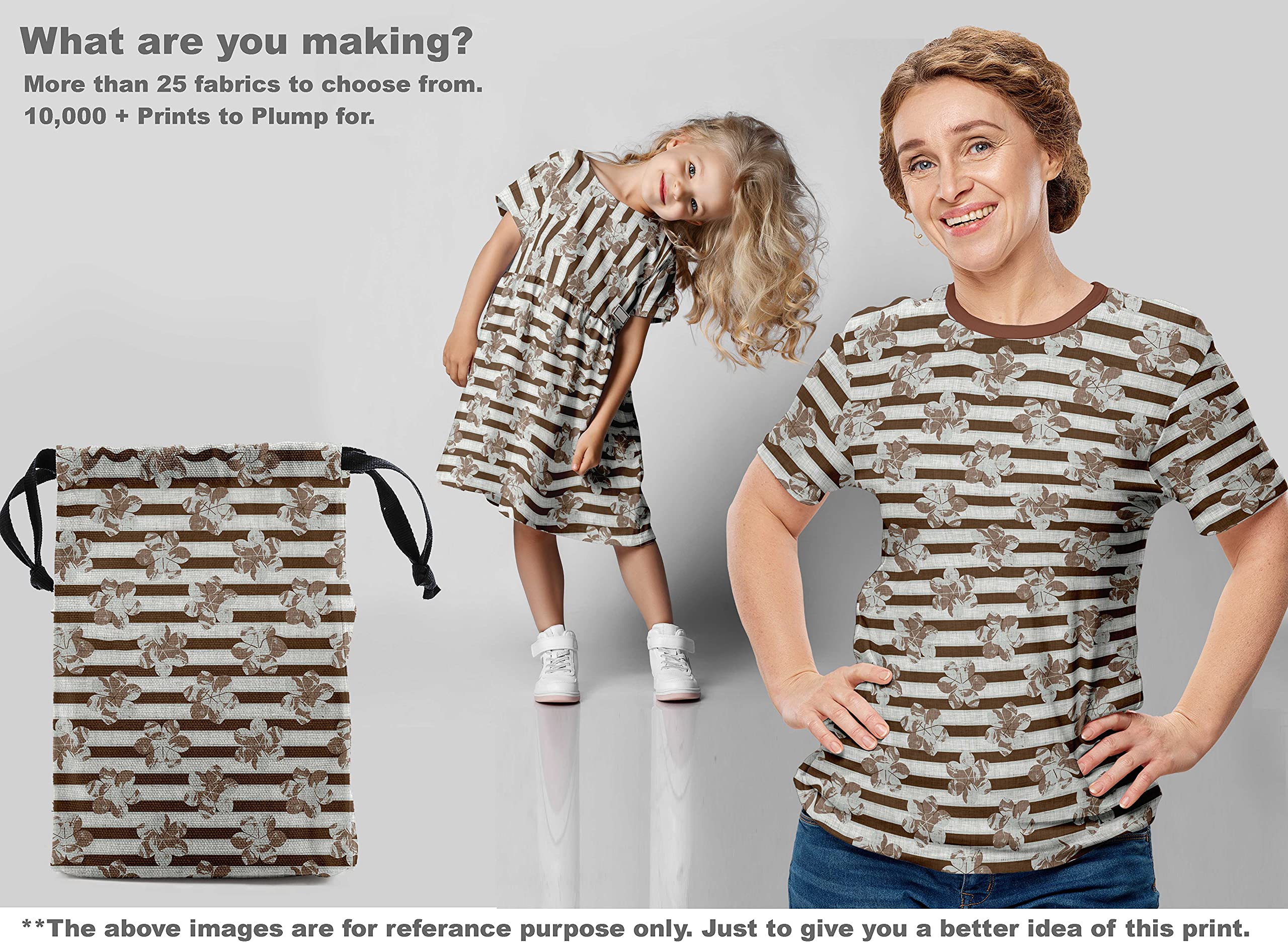 Premium Brown Polyester Spandex Fabric - 56